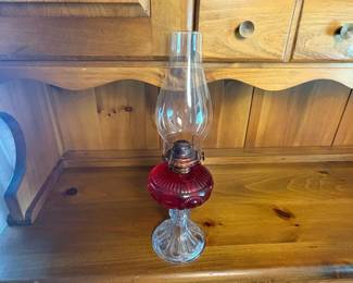099 redpressedglassoillampwithclearba