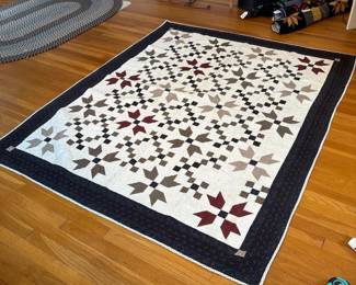 197 handmadepatchworkquiltwithstarpatte
