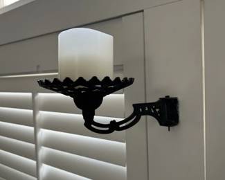 031 wallmountcastironcandleholderwith