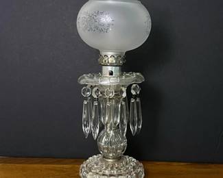 015 vintagecrystalhurricanetablelampwe