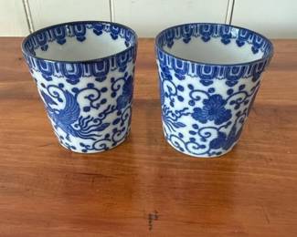 154 pairjapanesebluewhiteporcelainyunom