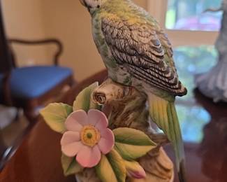 vintage Andrea by Sadek parakeet porcelain figurine,