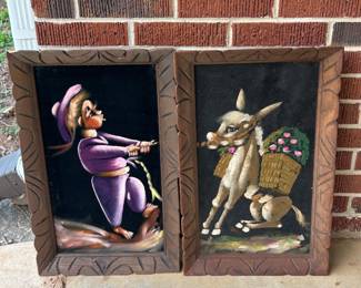 Black Velvet paintings sold as a set 