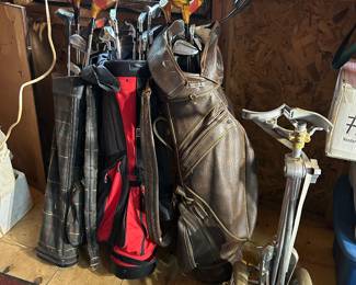 3 sets of vintage golf clubs 