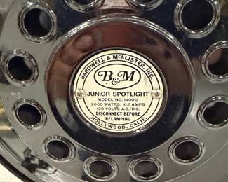MCALISTER MOVIE LIGHTS, RESTORED MOVIE LIGHTS 
