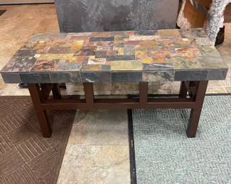 CUSTOM FENTRESS DESIGN BENCH/TABLE AND MIRROR 