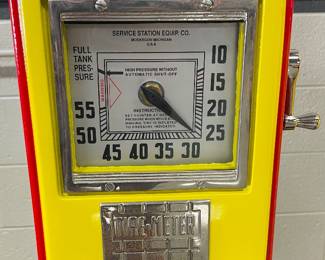 VINTAGE ECO TIRE AIR METER -TIREFLATOR- RESTORED - SHELL DECO FINISH