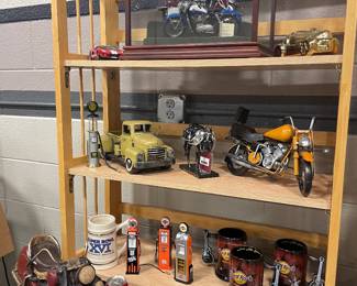 Harley Davidson memorabilia.