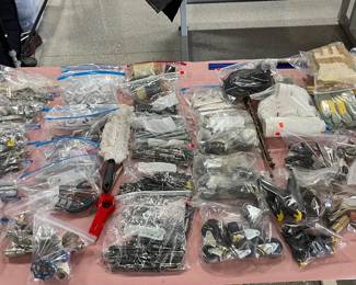 various tools and parts