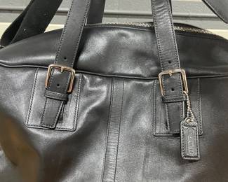 Coach leather duffle bag