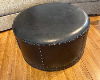 leather ottoman on casters