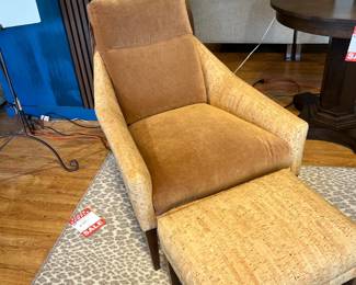cork chair and ottoman set