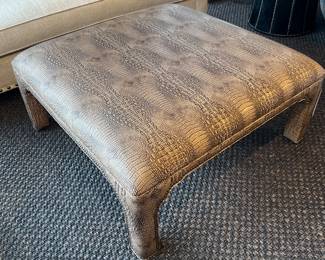 Faux croc ottoman/coffee table