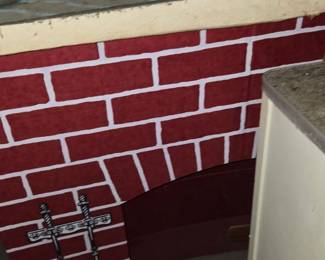 Vintage cardboard fireplace