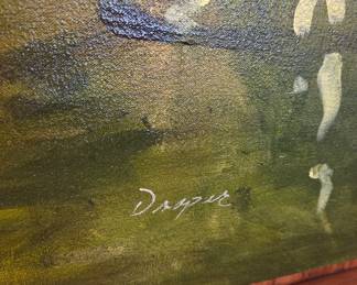 Oversized Jim Draper Painting; measurements are 6' x 9'.