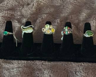 Rings (mostly sterling) 