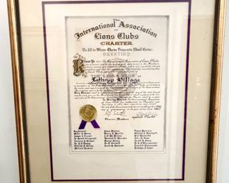 Lions club items.