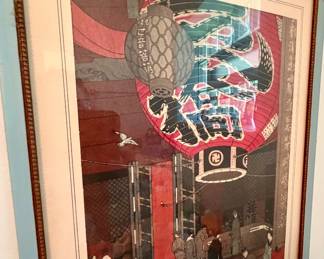 1940'-1950's Kasamatsu wood block print,