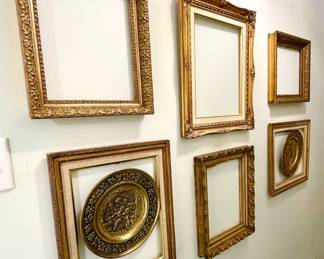 Trendy gold frames.