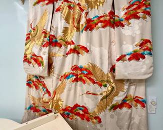 Authentic silk Japanese wedding kimono.
