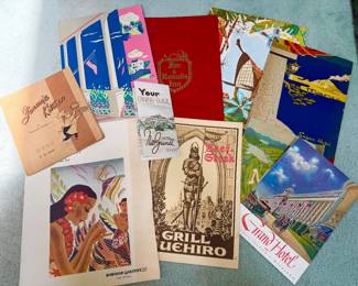 Vintage menus.