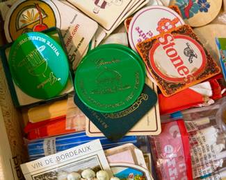 Drawer full of coasters.