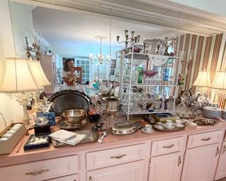 So much beautiful crystal, glass and china.