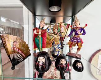 Dolls and items from world travels.