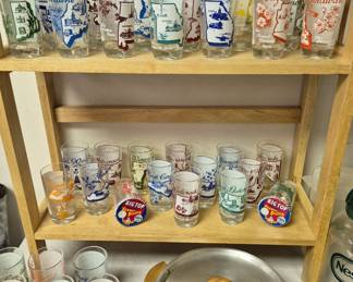 Vintage state drinking glasses