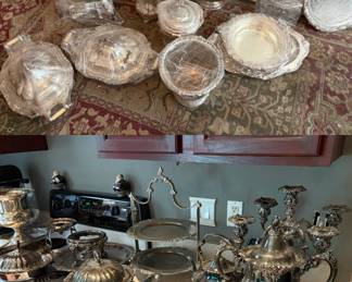 Large selection of silver plated dinner items (Sheridan, Lancaster, Poole)