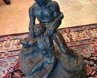 Large signed sculpture figure