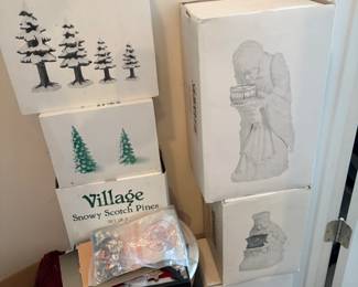 Department 56 Christmas decor and village items