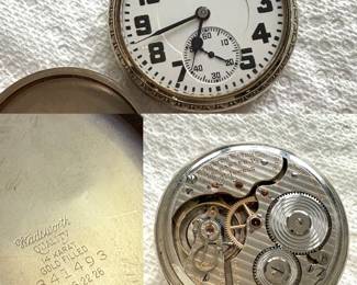 Vintage Hamilton 14K Golf Filled Pocket Railroad Watch