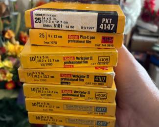 Unused Kodak Plus-X pan and Vericolor II film