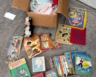 Vintage toys, books, and clothes