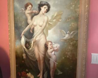 Approx. 4'x3' - Venus with cherubs 