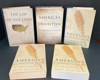Signed Akhil Reed Amar Book Lot The Law Of The Land and Americas Constitution