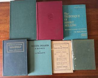 Vintage Stock Market Investment Books Lot of 7 Short Selling, Speculation, Risk, Finance