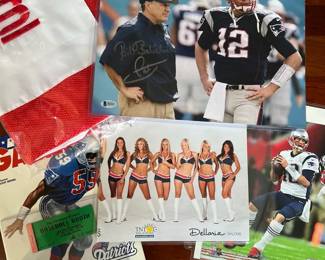 Authenticated Bill Belichick Signed Photo, 1993 Patriots Gameday Program and Ticket Stub, MORE