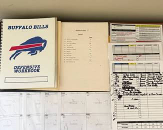 Vintage NFLNCAA Playbooks and Play Call Sheets Team Used Memorabilia