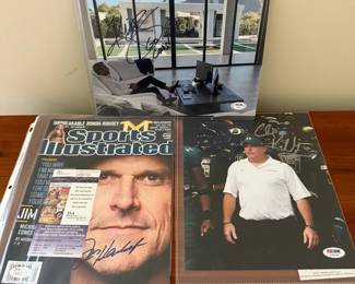 Authenticated Signed Jim Harbaugh, Chip Kelly, Kliff Kingsbury