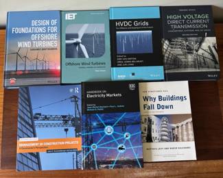 Engineering Infrastructure Textbook Collection 7 HardcoverPaperback Books on Wind Energy, Etc.