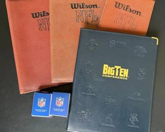 NFL Wilson Leather Pigskin Pad Folios, Big Ten Pad Game Radios