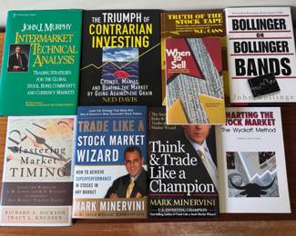 Lot of 9 Stock Market Investing Books Technical Analysis, Trading Strategies, Wyckoff, Etc.