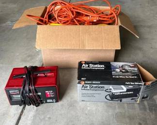 Tool Lot Air Compressor, Battery Charger, MORE