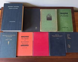 Vintage Investment Stock Market Book Lot of 10 Security Analysis, Intelligent Investor, Etc.