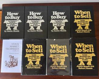 Vintage Stock Market Investing Book Lot 9 Books Justin Mamis, Robert Mamis Richard D. Wyckoff