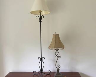Two Lamps One Floor and One Table Lamp