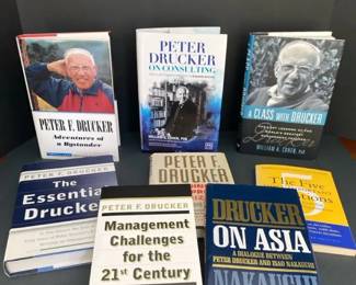 Peter Drucker Book Lot 8 Books with 1st Editions