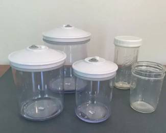 FoodSaver Snail Vacuum Seal Storage Canisters NEW 3 and Ball Jars